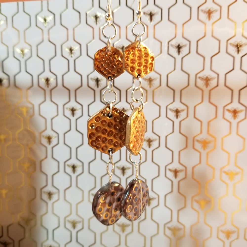 Image of Honeycomb earrings 