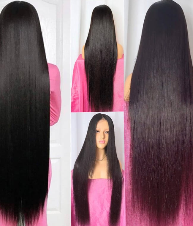 40 inch Long Straight Lace Front Wigs Human Hair 