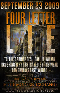 Image of Four Letter Lie @ Modern Exchange - September 23rd, 2009