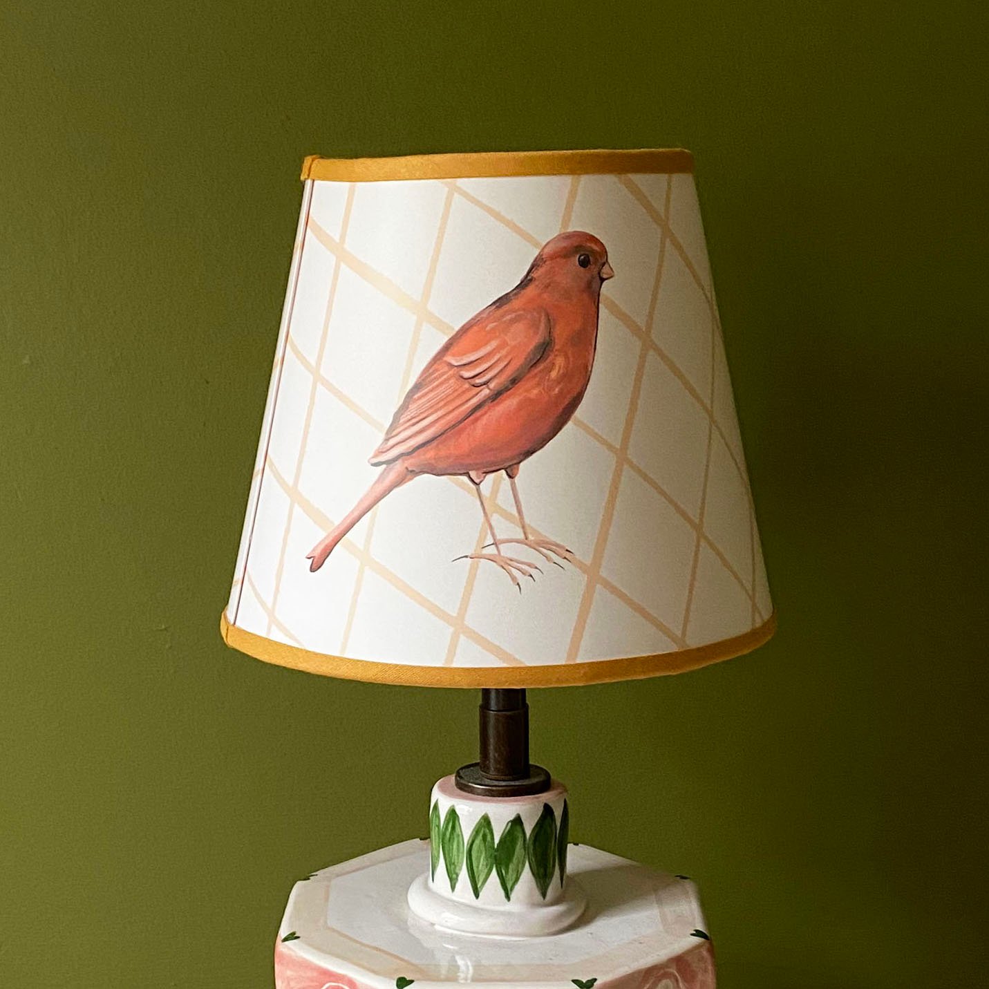 Red deals bird lamp