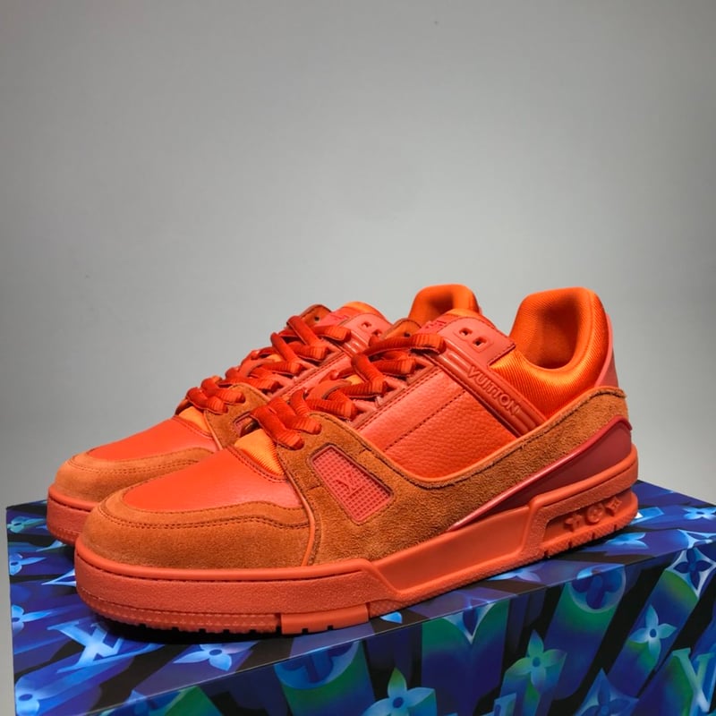 lv sneakers orange