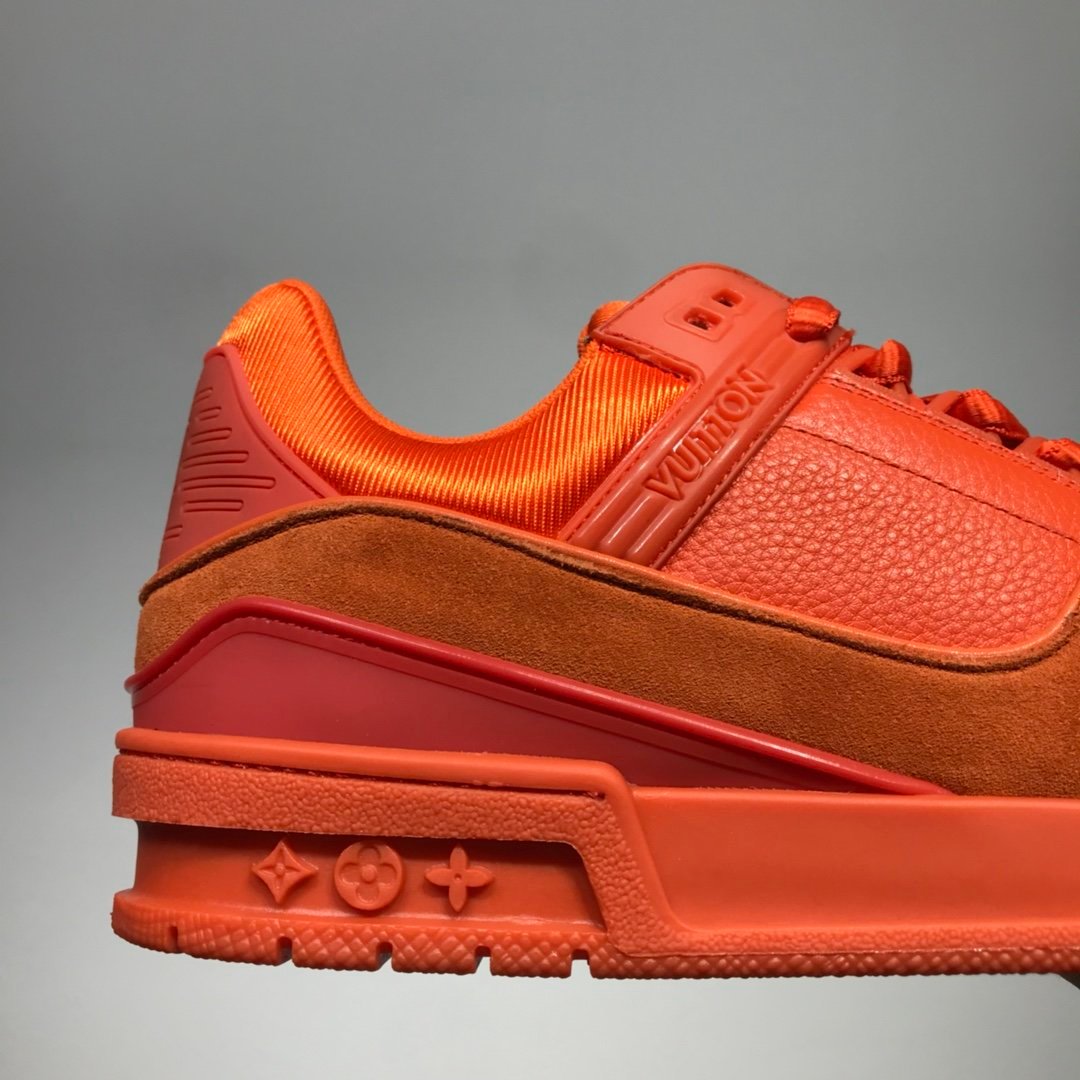 Louis Vuitton Trainer Sneaker Rubber Orange Virgil Abloh For Men LV 1A9FHE  in 2023
