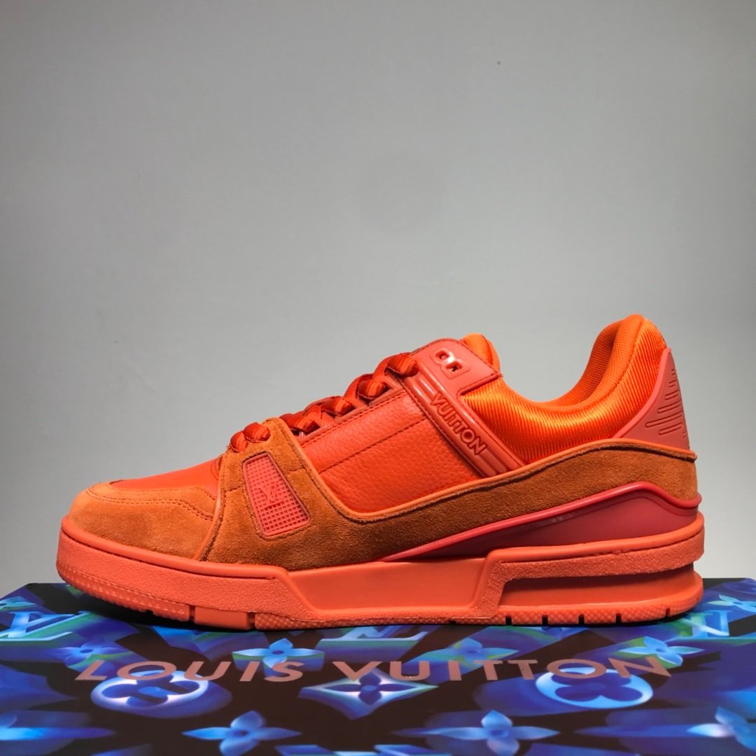 Louis Vuitton® LV Trainer Sneaker Orange. Size 10.5 in 2023