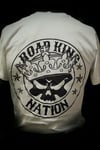 Road King Nation OG Short Sleeve White Shirt. (Black Ink)