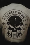 Street Glide Nation OG Short Sleeve White Shirt. (Black Ink)