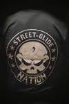 Street Glide Nation OG Short Sleeve Black Shirt. (Silver Ink)