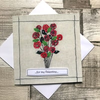 Image 1 of Red Roses Valentine’s Day Card