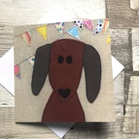 Doggy bunting card
