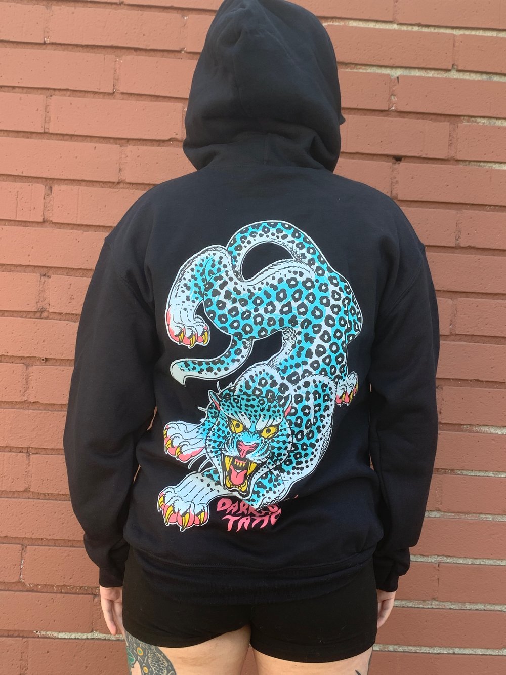 Image of Leopard Hoodie, Black