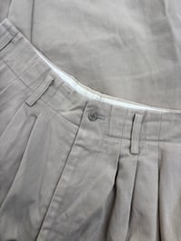 Image 5 of Yohji Yamamoto Y’s Khaki Pleated Pants - Size 3