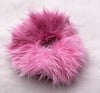Long hair pink faux fur hat 