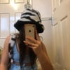 Sustainable reversible faux fur zebra bucket hat 