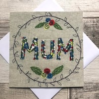 Mum Wreath card