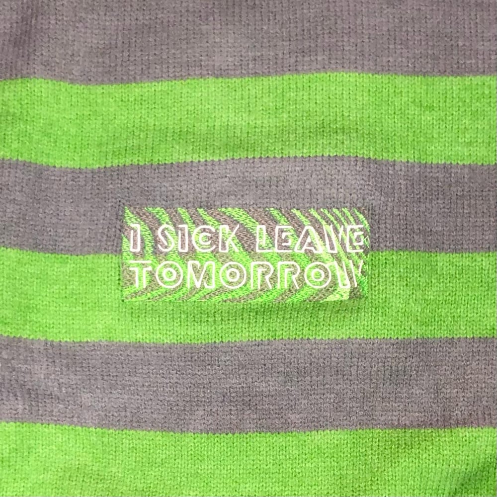 Image of ZEBRA CREW NECK SWEATER (GREEN / GRAY)