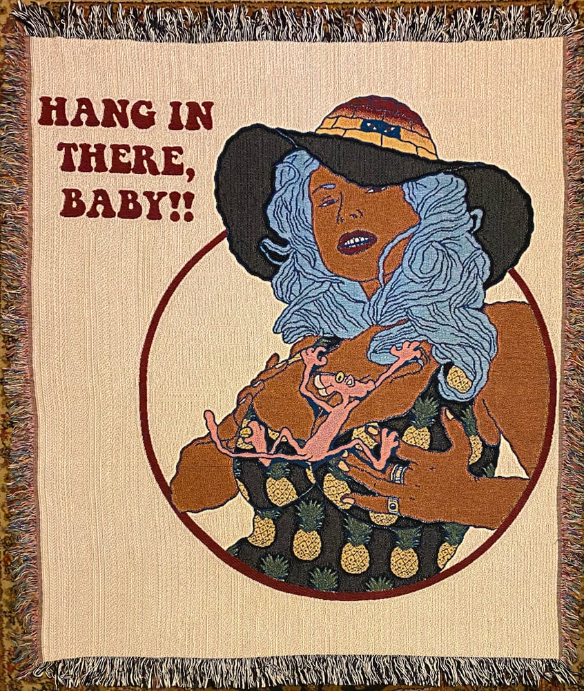 Image of HANG IN THERE, BABY!! Woven blanket PREORDER