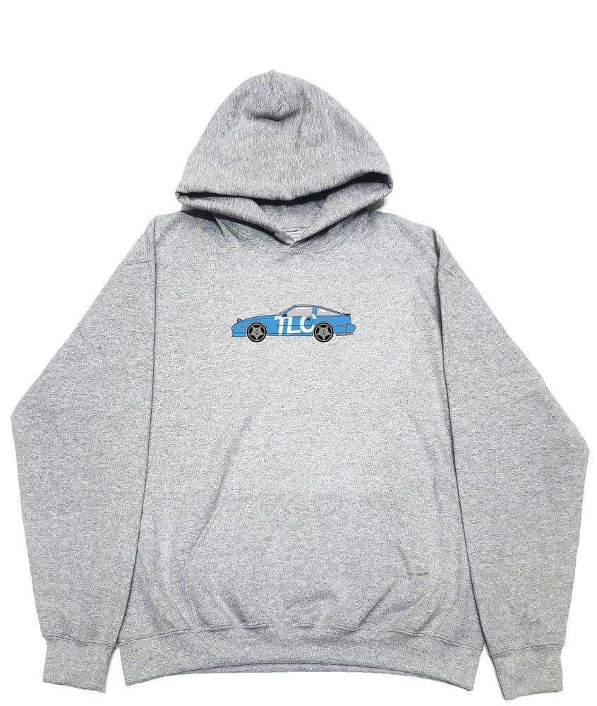 Image of Hoodie à logo voiture gris