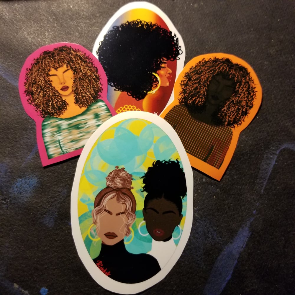 Image of Natural curls sticker pack