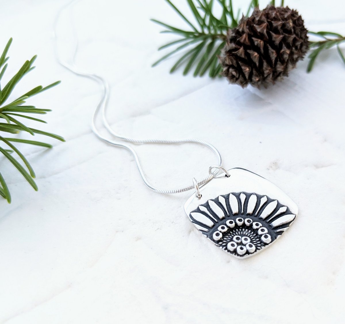 Image of Sunflower Square Necklace