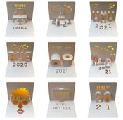 Image of HAPPY NEW YEAR 2021 Template bundle - PDF / SVG digital files