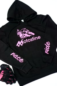 Image 3 of Motostine RIDER light-weight hoodie with custom name.
