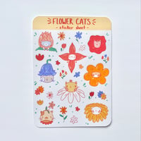 Image 1 of Flower Cats Sticker Sheet