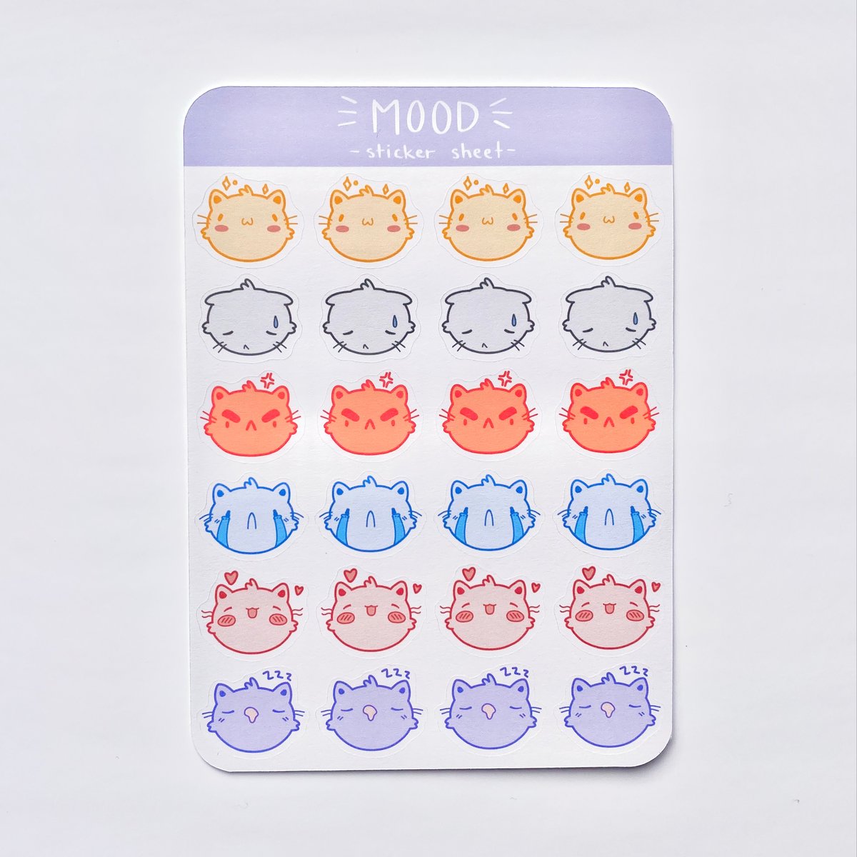 Image of Cat Mood Sticker Sheet
