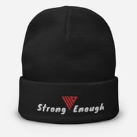 Image 4 of Strong Enough - Embroidered Beanie