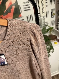 Image 2 of NWT metallic bubble sleeve top