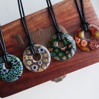 Image 1 of Adjustable Round Floral Necklaces