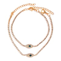 Evil Eye Anklet Set