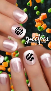 Monogram Block Letter Nail Art