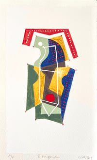 Image 1 of Jeremy Annear Limited Edition Silk Screen Print 'Enigma' 29cm x 17cm (unframed) 