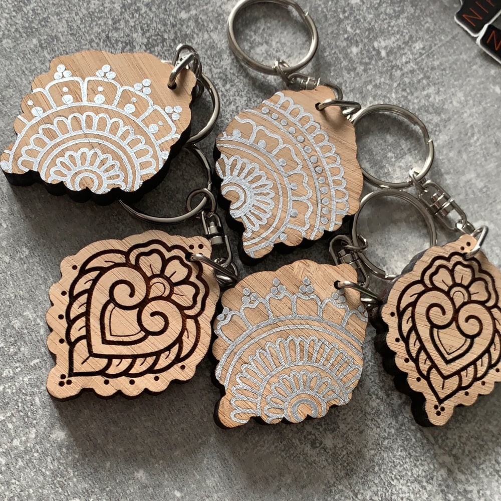 Image of Single side engraved key rings 
