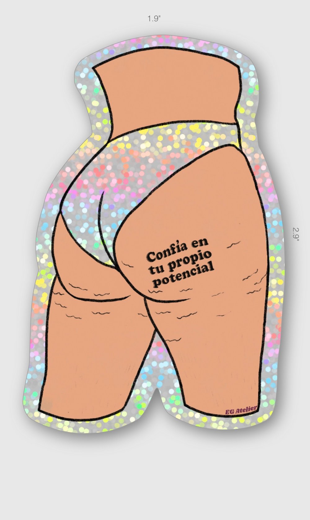 Image of Booty Potential  Sticker