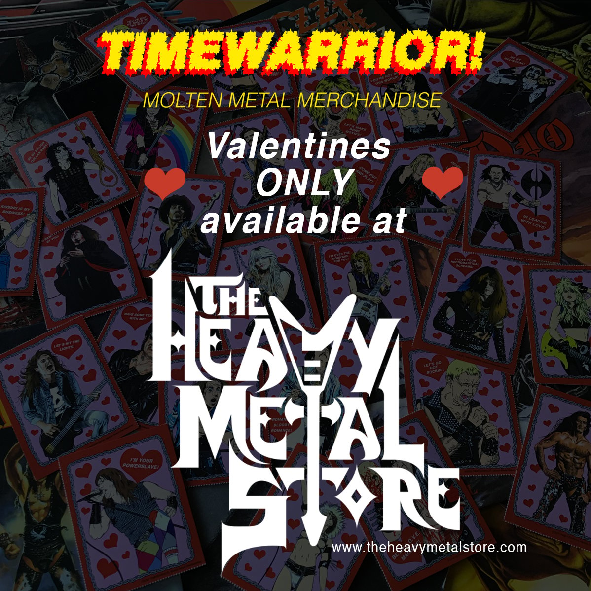 Image of Heavy Metal Heroes Valentine's Day Cards