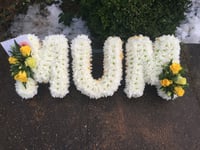 Image 2 of Double ribboned funeral lettering 