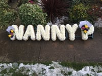 Image 5 of Double ribboned funeral lettering 