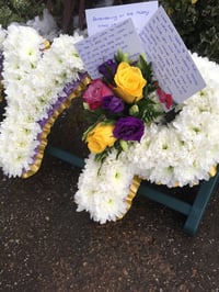 Image 4 of Double ribboned funeral lettering 