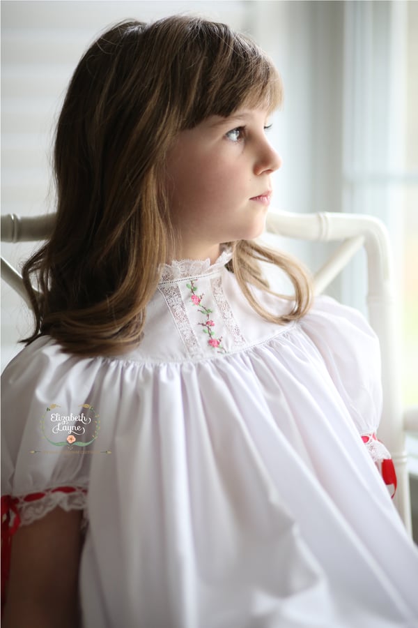 Image of Rose Handloom Insertion Dress 