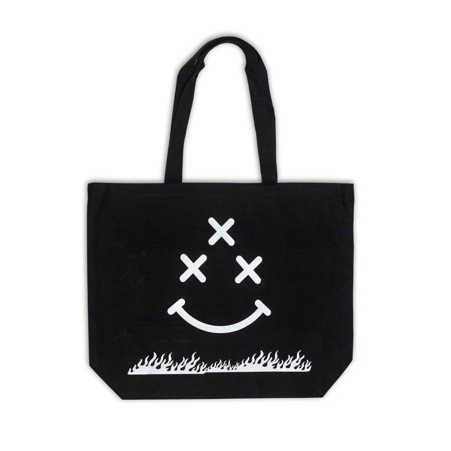 Image of Smiling Flames Tote - Black