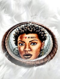Image 4 of I Love My Roots, Afrocentric, Urban, Dangling, Ribbon and Wood earrings