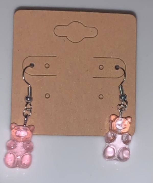 Gummy Bear Earrings Light Pink