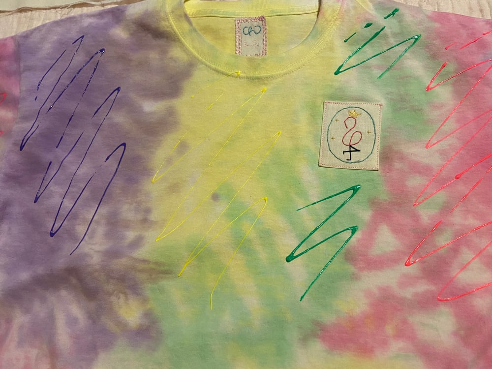 Image of Tie Dye + Puff Paint Crayons T-Shirt