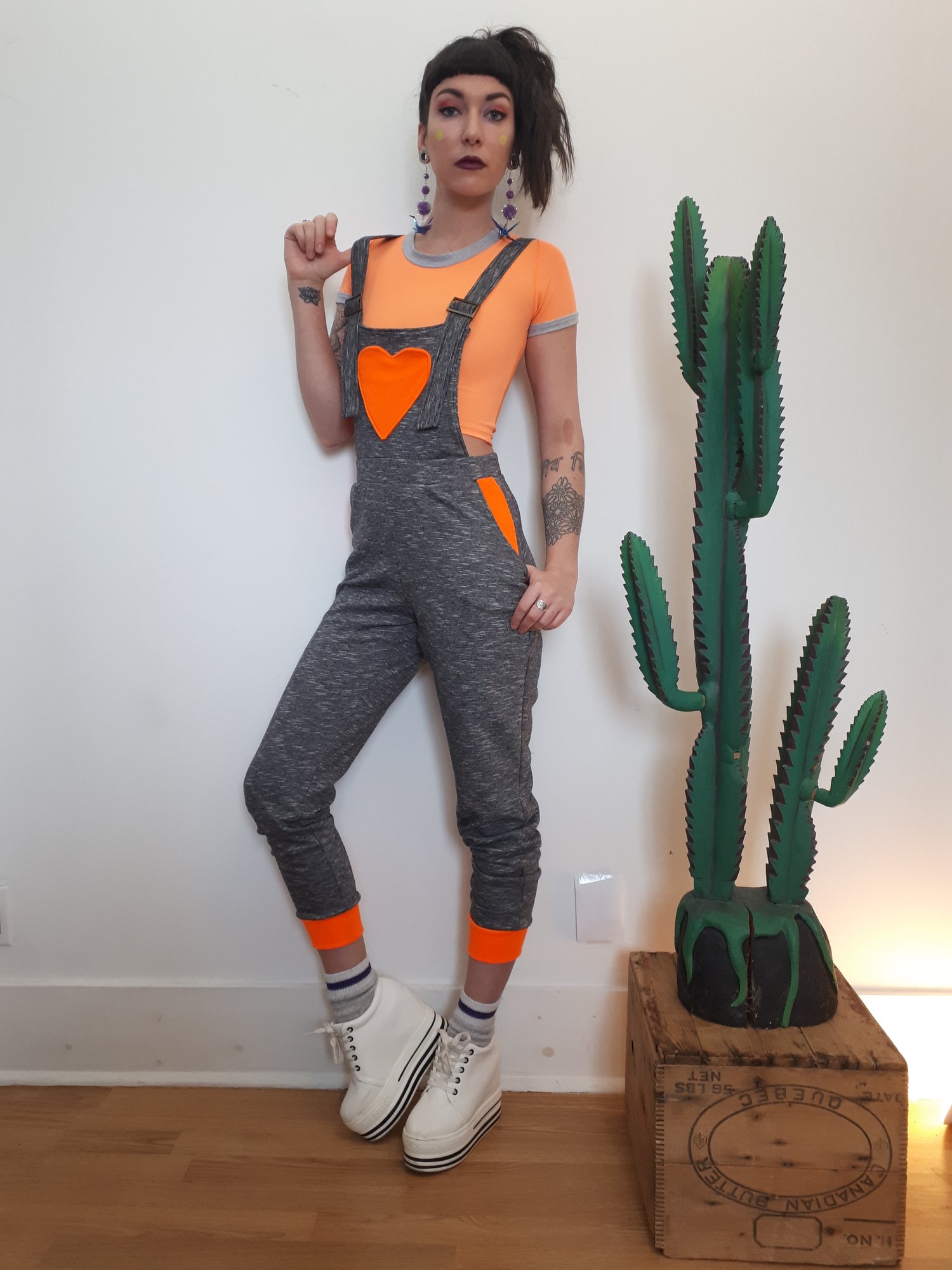 Image of Custom Stretchy High Waist Overalls