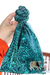 Turquoise Tooled Velvet Knot