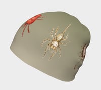 Image 3 of Arachnids beanie hat - green