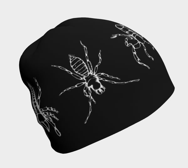 Image of Arachnids beanie hat - black & white