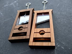 Classic Guillotine Hardwood Kinetic Necklace