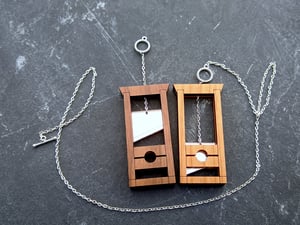 Classic Guillotine Hardwood Kinetic Necklace