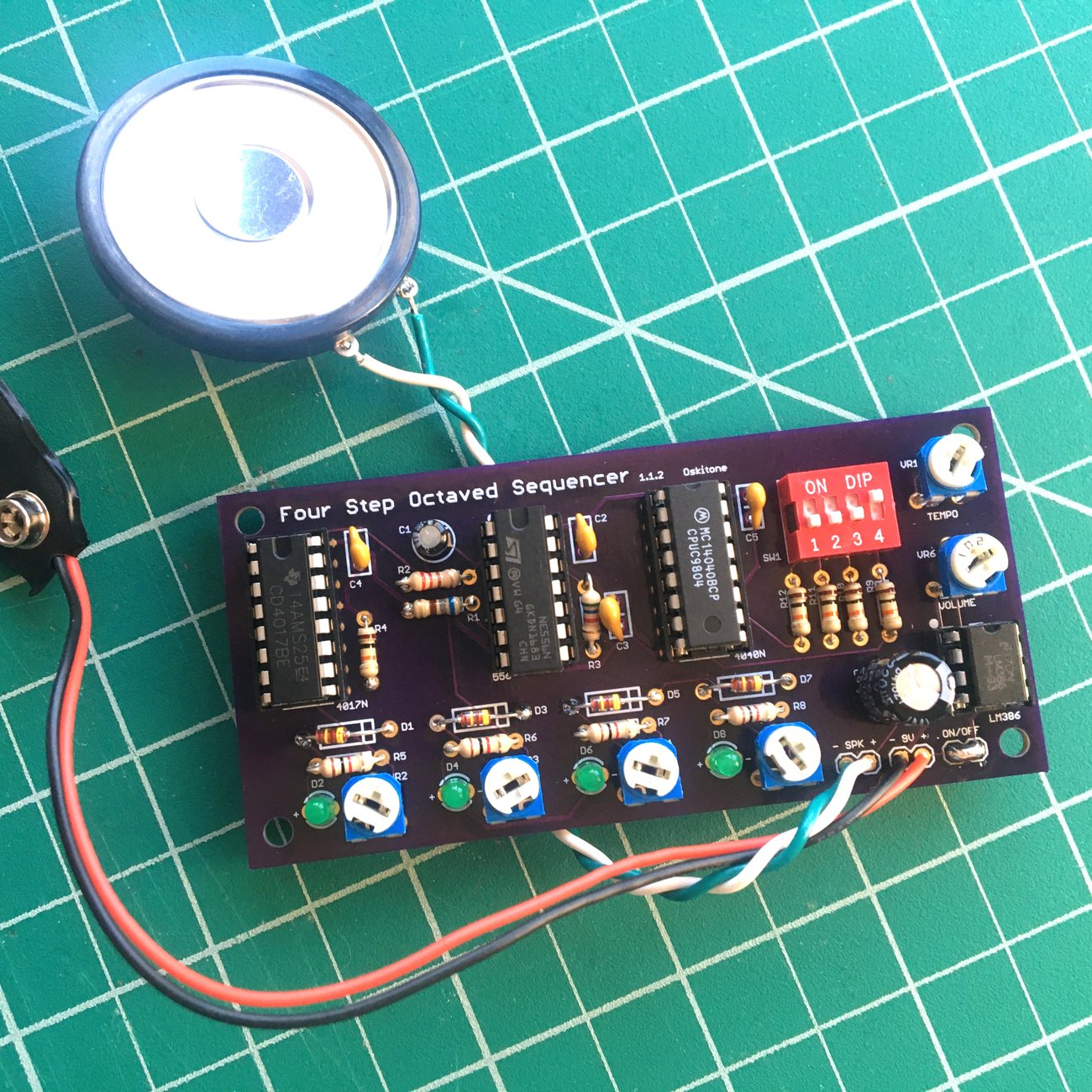 Four Step Octaved Sequencer Electronics Kit Oskitone